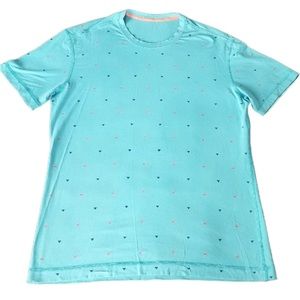 Lululemon \ 5 Year Basic SS T / Large / Lakeside
Blue Triangle Print ~ Rare